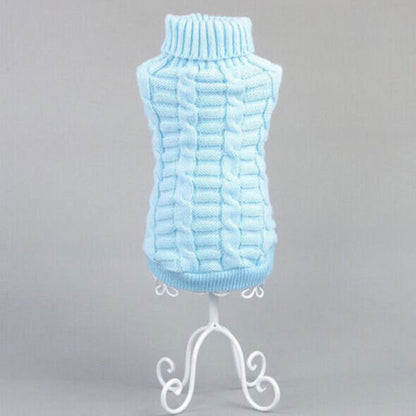 Cable-knit turtleneck winter sweater for dachshunds, view 11