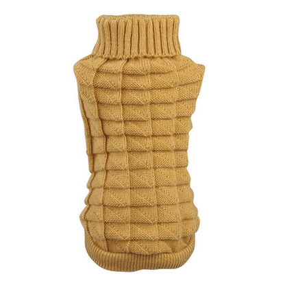 Cable-knit turtleneck winter sweater for dachshunds, view 20