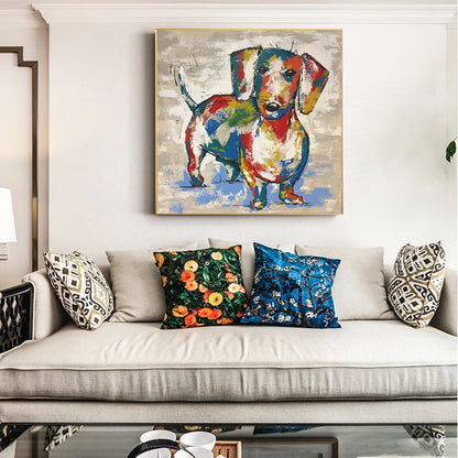 Dachshund Graffiti Canvas Paintings Abstract Dog Wall Art - Dachshund Shop.jpg