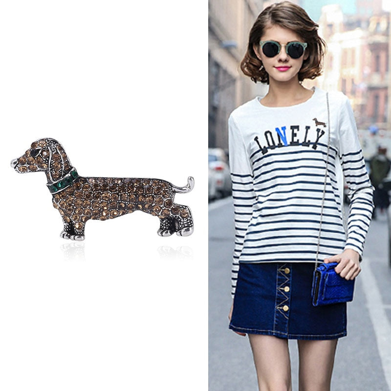 Dachshund Rhinestone Brooches for Women - Dachshund shop.jpg