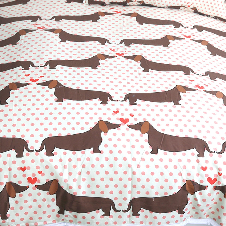 Dachshund Pattern Cute Bedding Set -Dachshund Shop.jpg