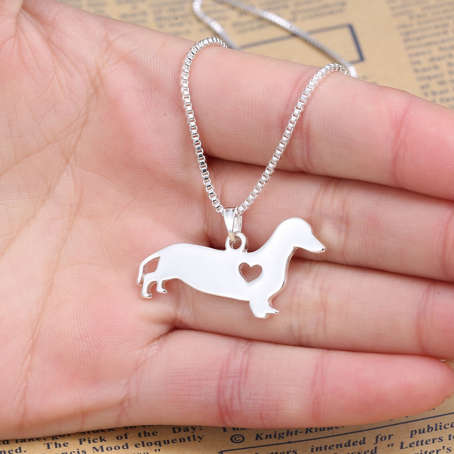 Dachshund Necklace Sterling Silver - Dachshund shop.jpg