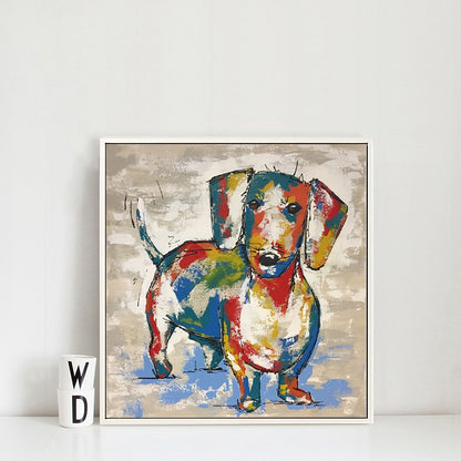 Dachshund Graffiti Canvas Paintings Abstract Dog Wall Art - Dachshund Shop.jpg