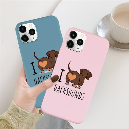 Dachshunds Phone Case For iPhone Soft Silicone Cover - Dachshund shop.jpg