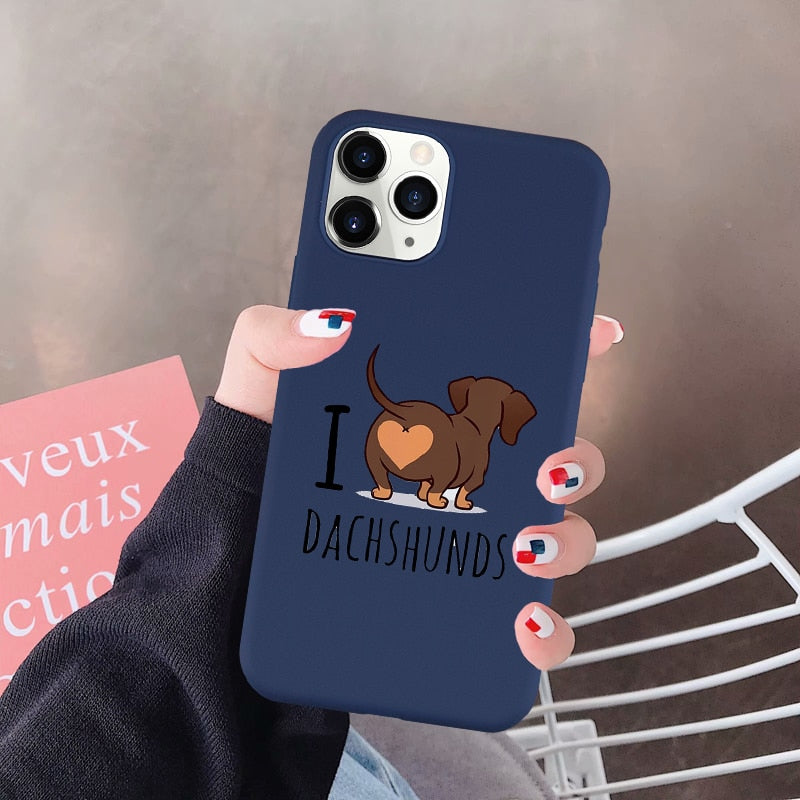 Dachshunds Phone Case For iPhone Soft Silicone Cover - Dachshund shop.jpg