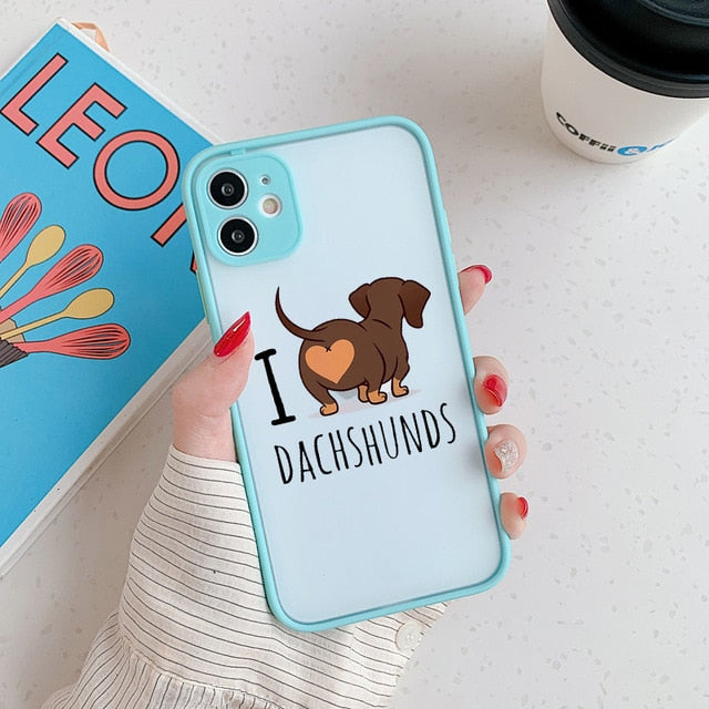 Dachshunds Phone Case For iPhone Transparent Hard Cover - Dachshund shop.jpg