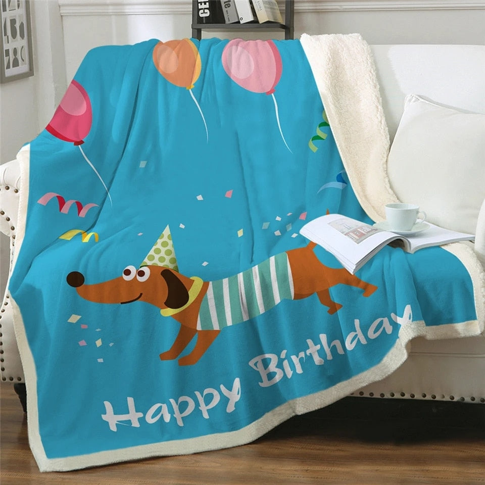 Dachshund Blanket 3D Printed Kids Bedding - Dachshund Shop