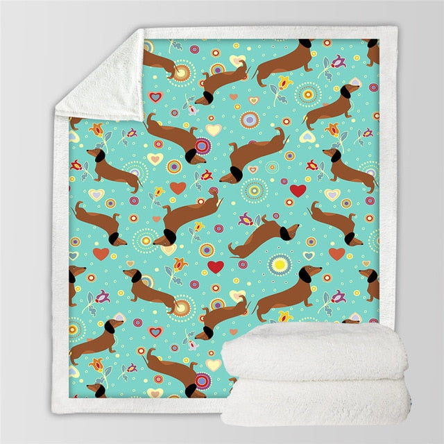 Dachshund Blanket 3D Printed Kids Bedding - Dachshund Shop